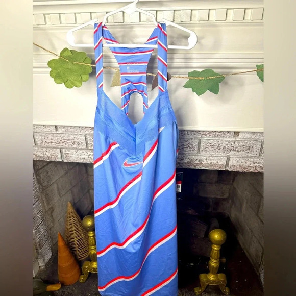 Nike Court slim fit tennis dress patriotic Olympics red white and blue team USA - Picture 1 of 6